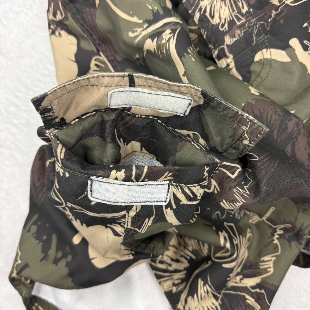 OP Ocean Pacific Mens Camo Floral Board Shorts Green Hibiscus Swim Trunks Size M - Picture 10 of 11